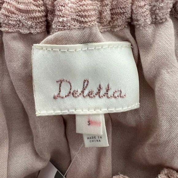 Anthropologie Deletta Sommer Floral Cream Lace Off The Shoulder Blouse - Picture 4 of 4